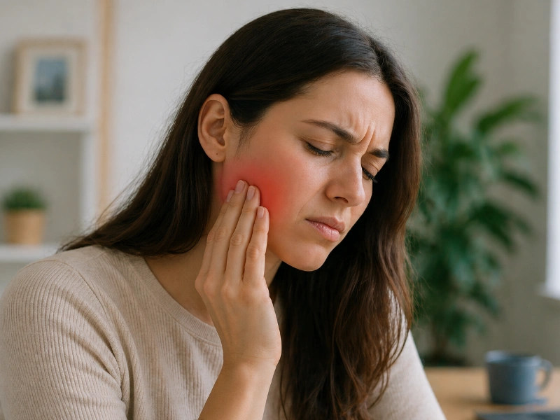 Dolor en la mandibula en la vida diaria como sintoma de disfunción de la articulacion temporomandibular en Valladolid
